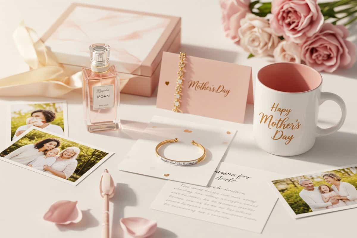 Cadeaux personnalisés fête des mères bijou parfum album photo