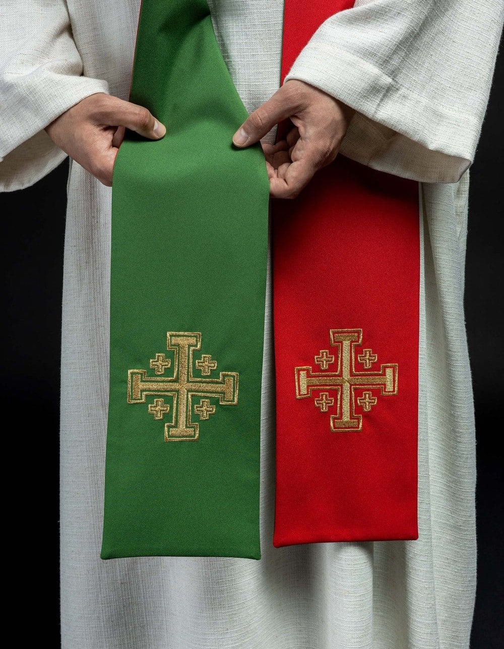 Etole reversible verte et rouge